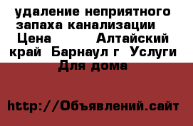 удаление неприятного запаха канализации: › Цена ­ 100 - Алтайский край, Барнаул г. Услуги » Для дома   